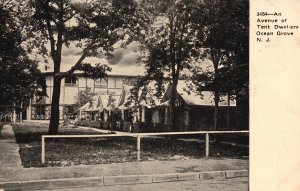 Ocean Grove New Jersey, 1908 Avenue Of Tent Dwellers Residence, Vintage Postcard