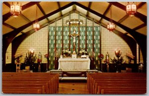 Russells Point Ohio 1968 Postcard Interior St. Mary's Of The Woods