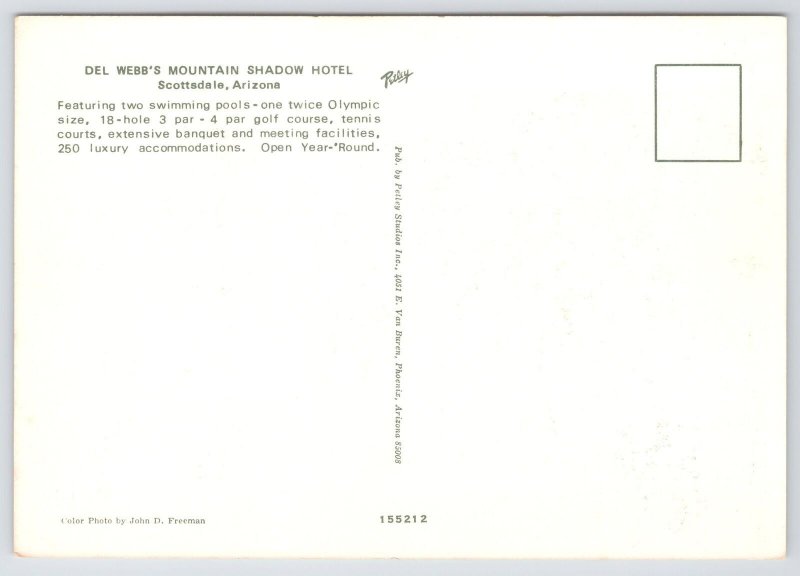 Del Webbs Mountain Shadow Hotel~Scottsdale AZ~Lights~Palm Trees~Pool~Continental