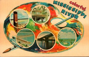 Greetings From The Great River Road Colorful Mississippi River