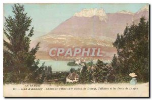 Old postcard Savoy Lake Annecy Chateaux Here Duingt Talloires and teeth Lanfon