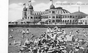 Postcard RPPC View of Swimmers at Saltair  Pavilion, Salt Lake, UT  S6