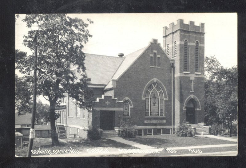 RPPC MARSEILLES ILLINOIS CONGREGATIONAL CHURCH VINTAGE REAL PHOTO POSTCARD