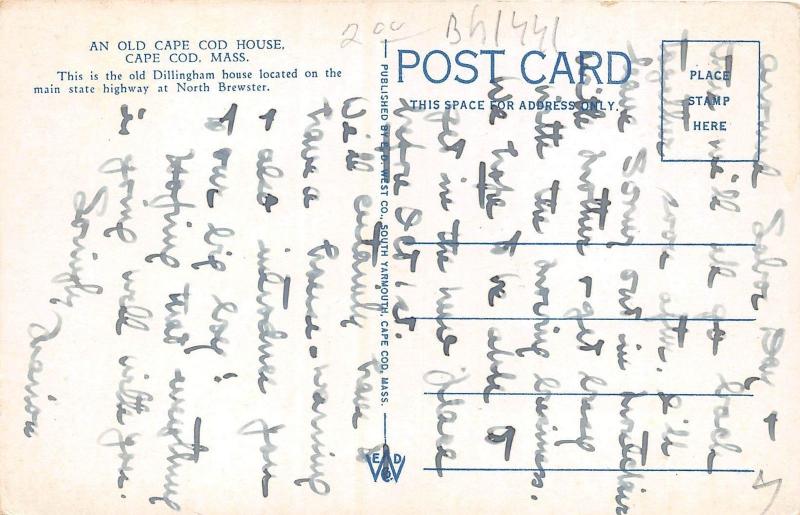 B41441 An Old Cape Cod House Cape Cod Mass  usa