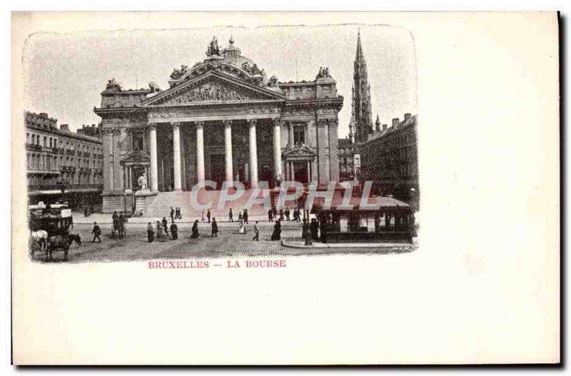 Old Postcard Brussels Stock Exchange