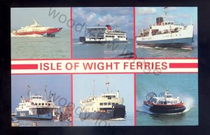 f2353 - Isle of Wight Ferries - Six Multiviews of all the Routes - postcard