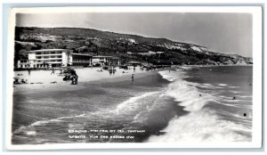 Varna Bulgaria Postcard View of Golden Sands c1930's Posted RPPC Photo