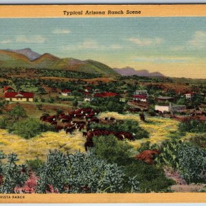 1942 AZ Ariz Typical Arizona Ranch Home Homestead Livestock Farm Scene PC A253