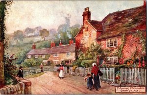 Tucks 7751 Picturesque Staffordshire Endon Village Vintage Postcard L71