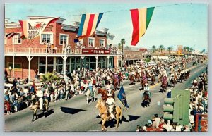 Rodeo Parade  Scottsdale  Arizona  Shell Gas Station   1969    Postcard