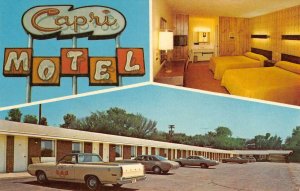 CAPRI MOTEL Avoca, Iowa Roadside Highway 59 c1960s Vintage Postcard