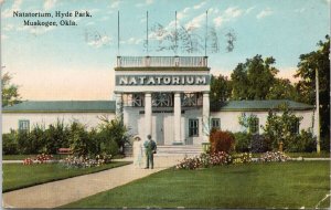Muskogee OK Natatorium Hyde Park c1913 Postcard G28