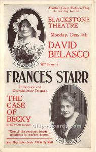 Frances Star As Dorothy and As Becky Blackstone Theatre, The Case of Becky Un...