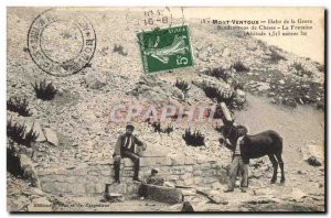 Old Postcard Hunting Mont Ventoux Halt Make Grave of hunting The Horse Fountain