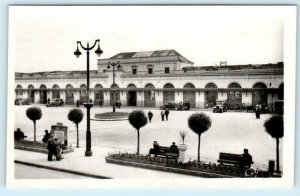 RPPC ~ LE MANS, FRANCE ~ Railroad Station LA GARE ca 1930s Cars  Postcard