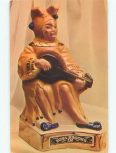 Pre-1980 postcard EZRA BROOKS COURT JESTER DECANTER not An Actual Decanter E5882