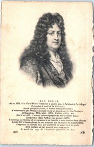 Unposted Greeting Postcard - Jean Racine - Biography 