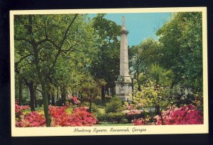 Savannah, Georgia/GA Postcard, Flowering Shrubs In Monterey Square