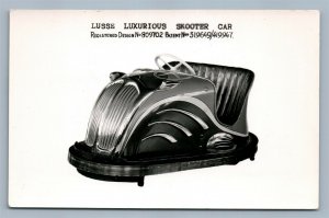 LUSSE LUXURIOUS SKOOTER CAR DESIGN ADVERTISING VINTAGE REAL PHOTO POSTCARD RPPC