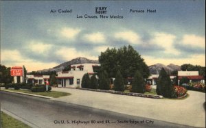 Las Cruces New Mexico NM Kilby Kourt Motel Linen Vintage Postcard