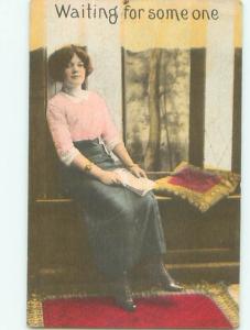 Divided-Back PRETTY WOMAN Risque Interest Postcard AA8173