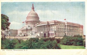 Vintage Postcard 1908 State Capitol Building Washington D.C. Structure US Flags