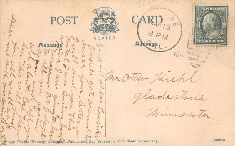 Tulare California K Street Scene Vintage Postcard AA90568