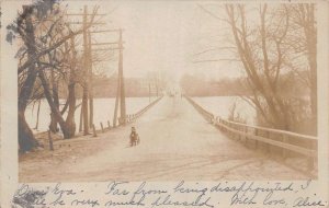 Marblehead Massachusetts Bridge Scenic View Real Photo Vintage Postcard AA74631