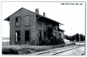 c1983 Cri&p Depot Rake Iowa IA Railroad Train Depot Station RPPC Photo Postcard