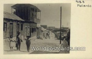 Real Photo Street Scene Mollendo, Peru Stamp on back 