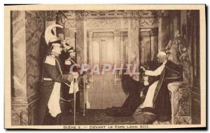 Old Postcard Scene In front of Pope Leo XIII Lisieux