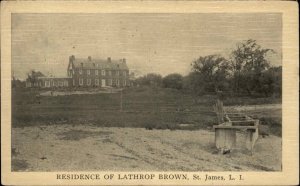 St. James Long Island New York NY Lathrop Brown Home c1910 Postcard
