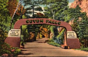 Colorado Colorado Springs Gateway At Entrance Of South Cheyenne Canon Curteich