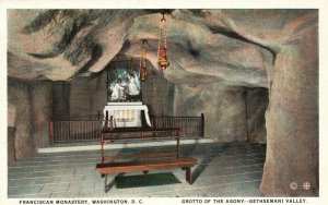 Vintage Postcard 1920's Franciscan Monastery Grotto Of The Agony Washington DC