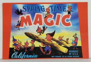 Advertising SPRING TIME MAGIC ASPARAGUS California Postcard P10