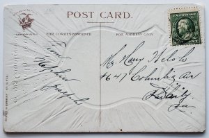 Ellen Clapsaddle George Washington First In War & Peace Beaded Postcard X25