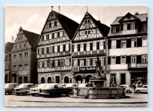 RPPC Bad Mergentheim Marktplatz street scene Germany 4x6 Postcard
