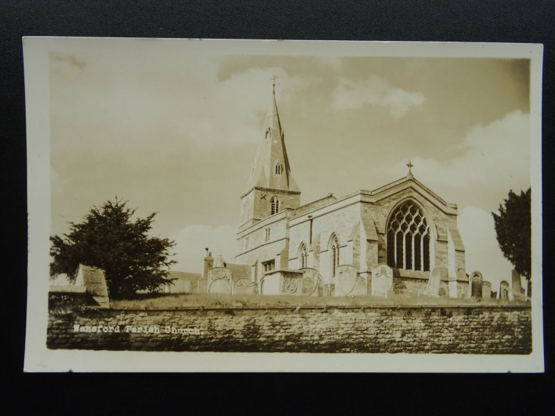 Peterborough WANSFORD St. Mary the Virgin Church - Old RP Postcard by Landscape