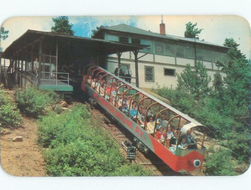 Pre-1980 INCLINE CAR ON TRAIN TRACK Manitou by Colorado Springs CO E6948