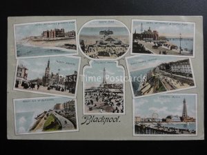 Lancashire BLACKPOOL 8 Image Multiview c1905 by F. Hartmann 2547