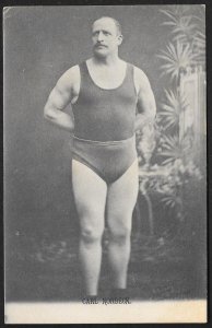 Publicity Pic Carl Norbeck Professional Wrestler in Suit NORWAY Unused c1910s
