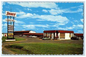c1960's Barney's Motel Brandon Manitoba Canada Vintage Unposted Postcard