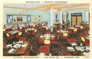 Postcard Ohio Cleveland Aurora Restaurant Teich linen 1944 occupation 23-1326