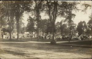 Busy Boston Common (I Think) c1910 Real Photo Postcard