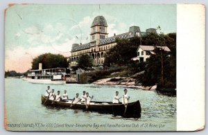 1910's Alexandria Bay Hiawatha Canoe Thousand Islands New York Posted Postcard