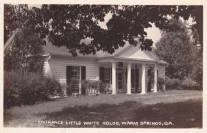 RPPC Entrance to Little White House - Warm Springs GA, Georgia - pm 1955