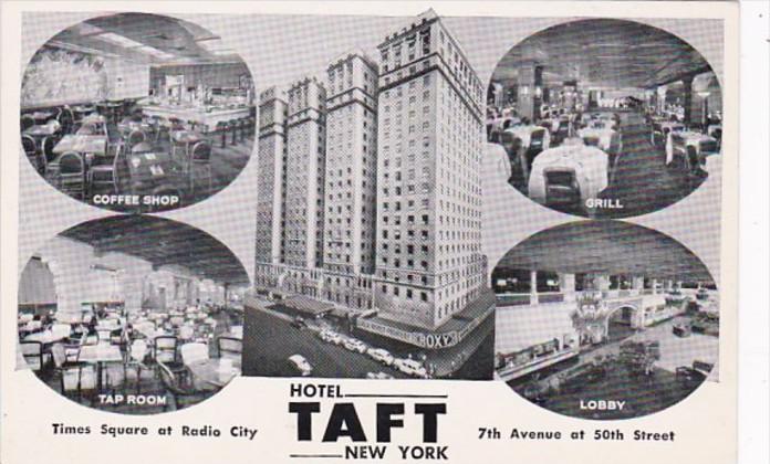 New York City Hotel Taft Coffe Shop Grill Tap Room and Lobby