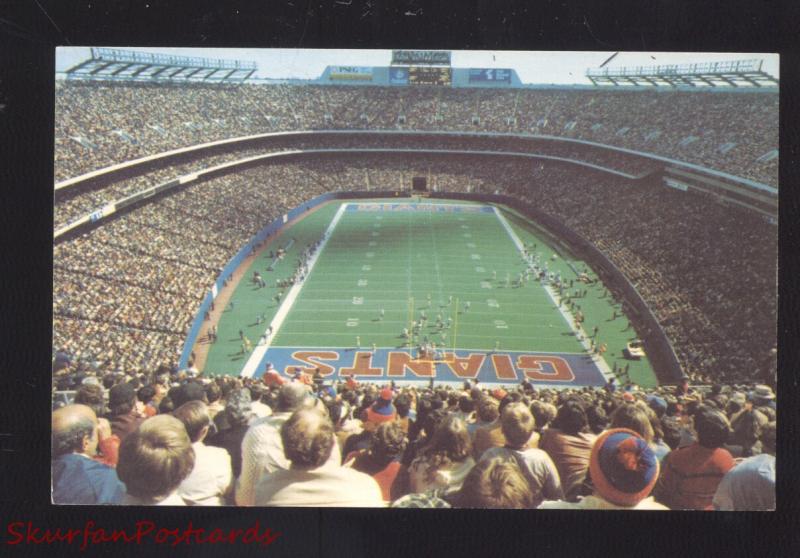 NEW YORK GIANTS NFL FOOTBALL TEAM STADIUM EAST RUTHERFORD NJ VINTAGE POSTCARD