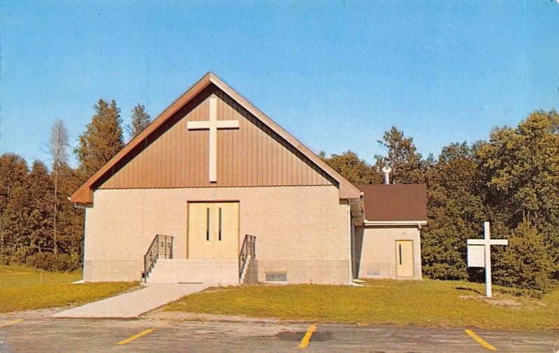 Hackensack Minnesota~Missouri Synod Lutheran Church in Woods~Signpost~1960s PC 