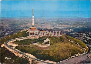 Postcard Modern France Tourist Aerial view Puy de Dome The Television Tower